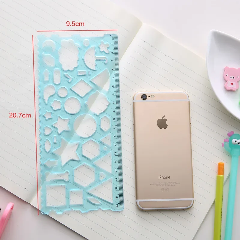 Art Design Construction, Stereo Geometry Ellipse Drafting, Multifunctional Drawing Template, Scale Ruler Measuring Tool