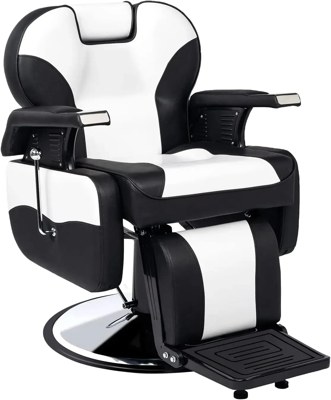 Classic Barber Chair Reclining Hair Salon Stylist Chair All purpose, Heavy Duty Hydraulic Pump, Adjustable Headrest