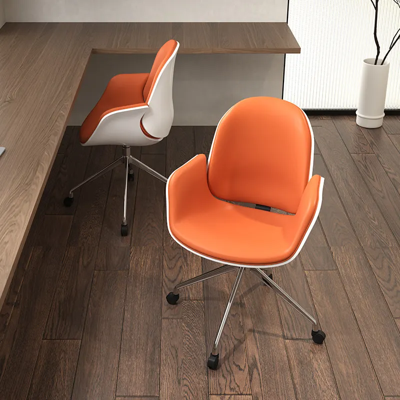 & Modern Light Luxury Leather Computer Chair Height Adjustable Ergonomic Office Chair Designer Comfort Home Study Desk Chair - view 3