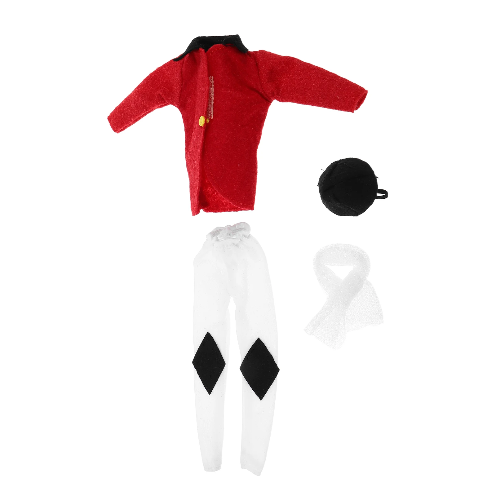 

1Set Horseback Riding Outfit Equestrian Set Hat Pants Scarf Fit 11Inch Baby Collector Garments Play Dress-Up Clothes