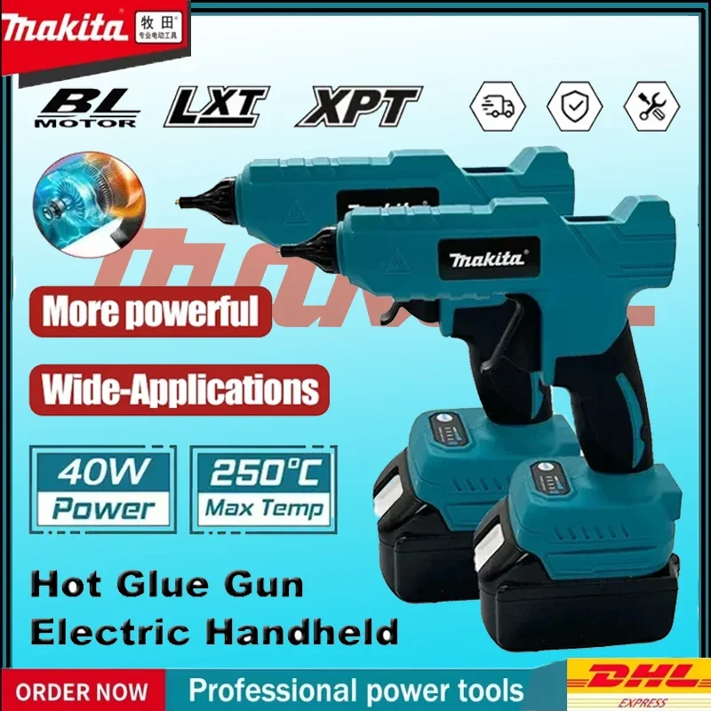 

Makita Cordless Electric Handheld Hot Glue Gun 20V Battery Hot Melt Welding DIY Repair Tool with Anti-scald Nozzle