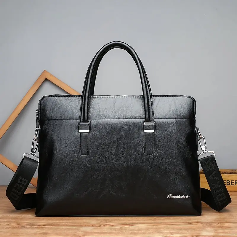 Cross-Border Foreign Trade Briefcase Men's Casual Large Capacity2024New Business Commute Laptop Bag Wholesale