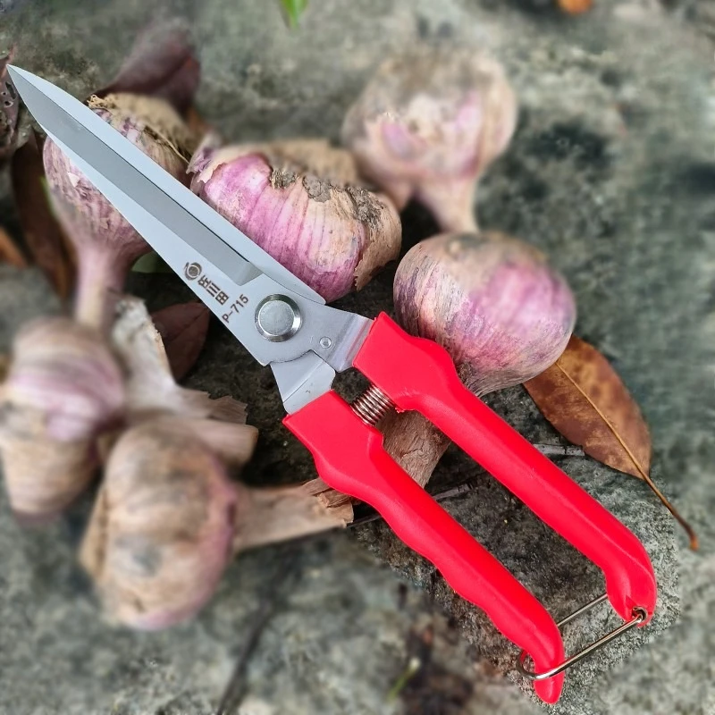 Garden Pruning Shears Professional Garlic Scissors Plant Vegetables Fruit Flower Pruning Tools Multi-functional Pruner Shears