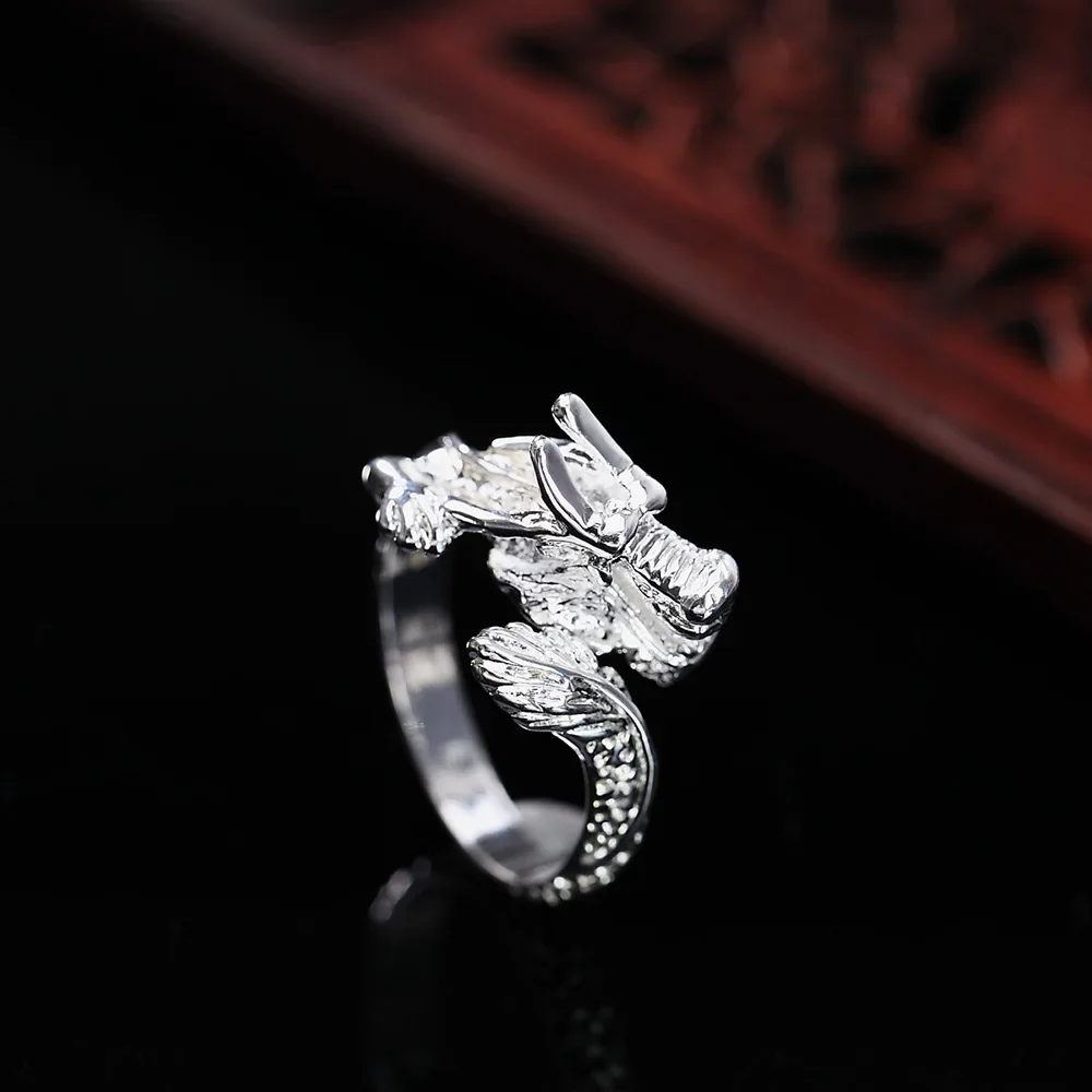 Popular brands 925 Sterling Silver Domineering Dragon ring for Men's Fashion Party Gifts high quality noble fine Jewelry