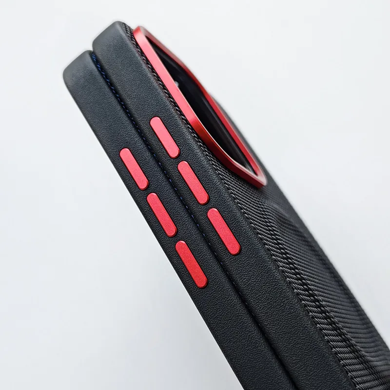 

For OnePlus Turbo 6 Magnetic Case ELVEV Anti-fingerprint Weave PU Leather Hard PC Suction Phone Cover