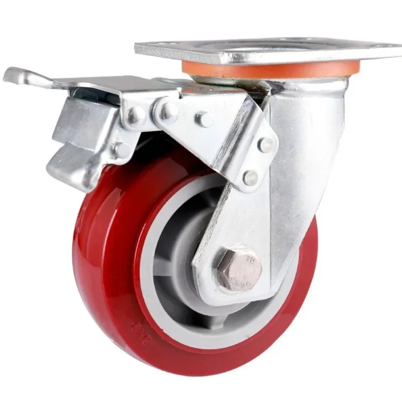 Load-bearing and Wear-resistant Universal Wheel Flatbed Cart Steering  Brake Caster