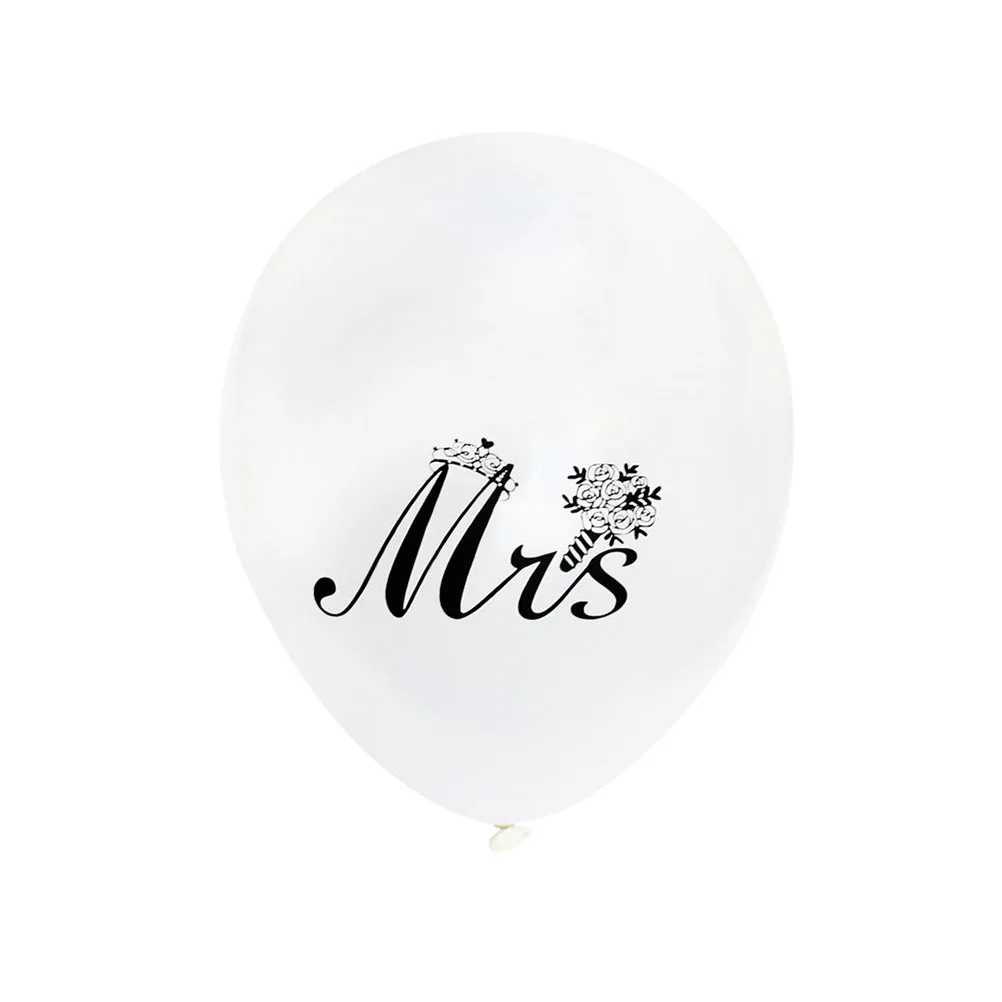 

50 Pcs Balloons Set Mr Mrs Printing Balloons Wedding Birthday Party Latex Balloons Decoration Balloons
