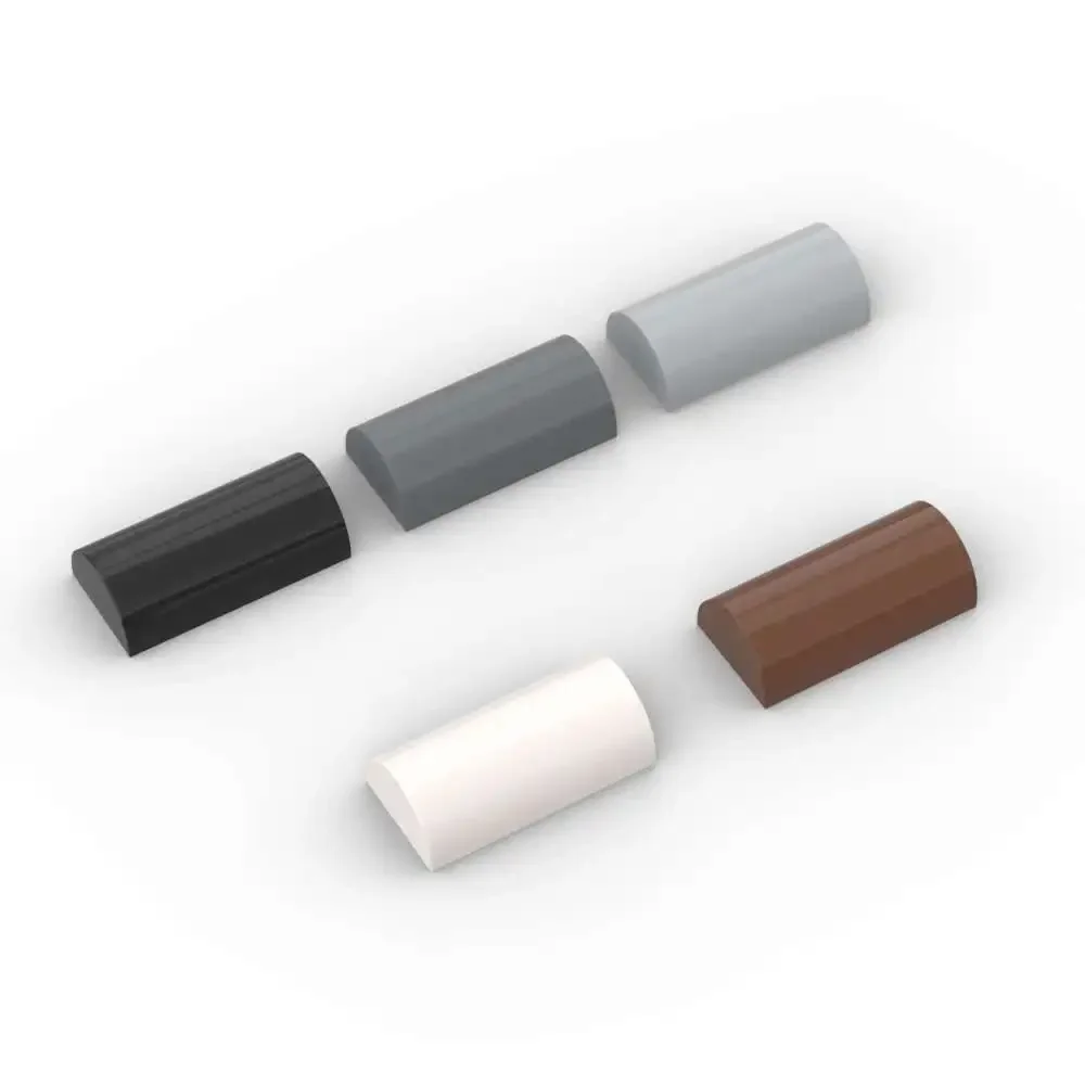 MOC 10PCS 6192 2x4 บล็อกอาคารโค้งชุดคู่Groove Slopeอิฐการศึกษาไอเดียของเล่นเด็กวันเกิดเด็กของขวัญ