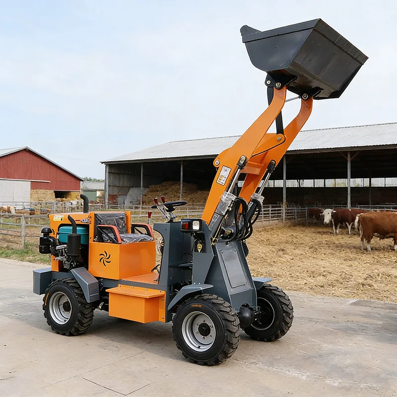 4x4 Mini Wheel Loader High Performance Customizable Easy to Operate Factory Direct Sales Agricultural and Horticultural Use