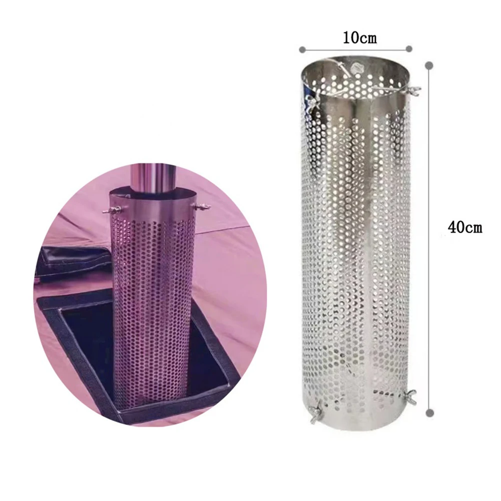 Red protectora para chimenea, tienda de campaña, estufa, equipo de Camping, varilla de tornillo ajustable, diseño ligero, servicio confiable