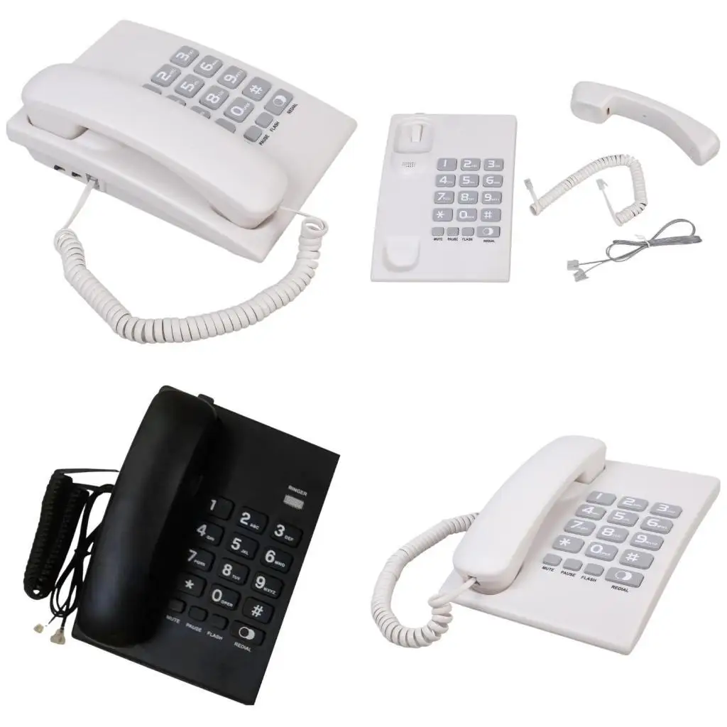 Y1UB Corded Landline Phone Big Button Household Emegency Hotel Business Desktop
