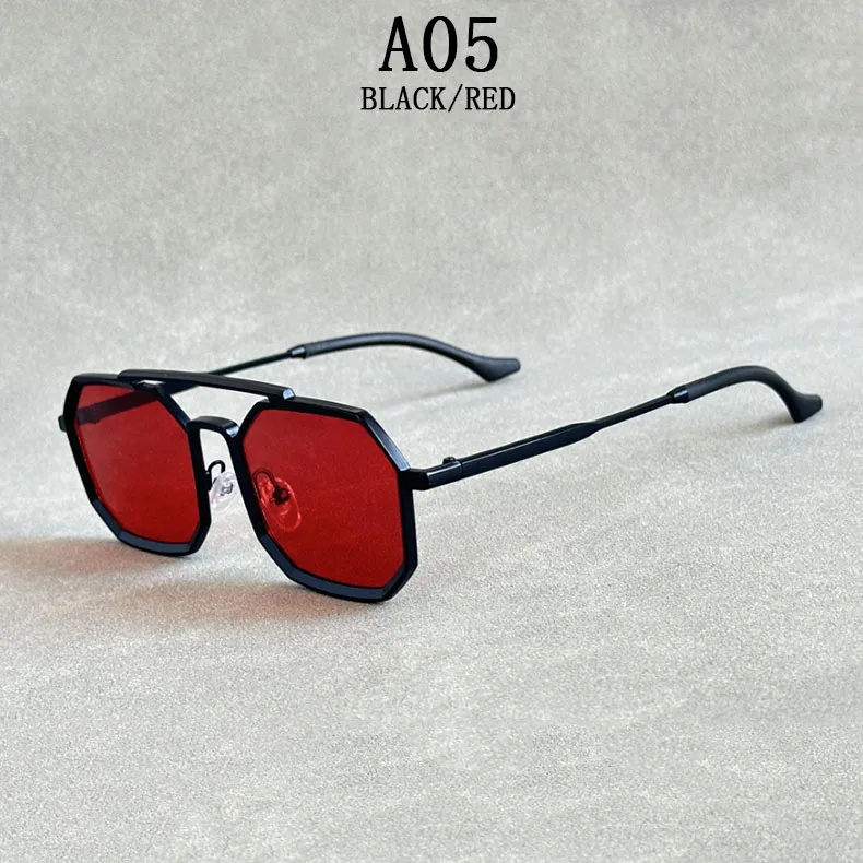 Metall Punk Quadrat Sonnenbrille Für Männer Luxe Vintage Steampunk Sonnenbrille Frauen Trendy Retro Mode Gläser Gafas De Sol Hombre – Detail 4