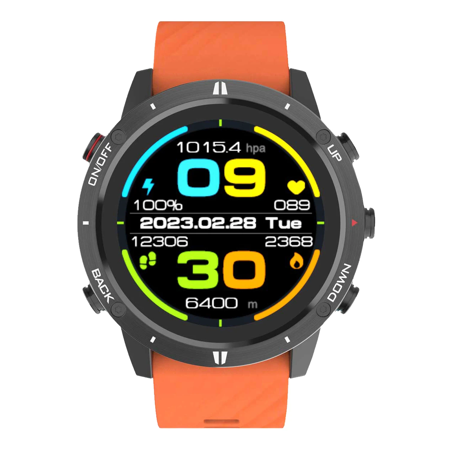 

SUNROAD 2023 NEW G5 Men's Digital Sports Smart Watch with GPS Compass Altimeter Barometer Compass Pedometer Waterproof Swimming