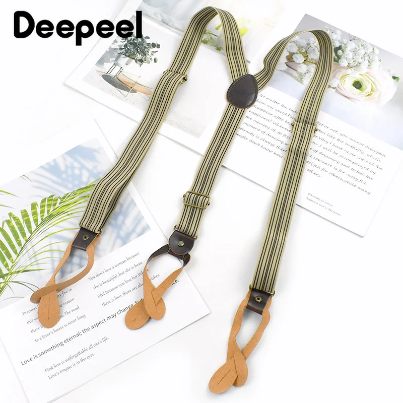 1Pc 2.5*115cm Adults Men's Suspenders Pants Y-Shaped Braces Adjust Elastic Anti-Slip Strap DIY Male Fashion Belts and Suspender
