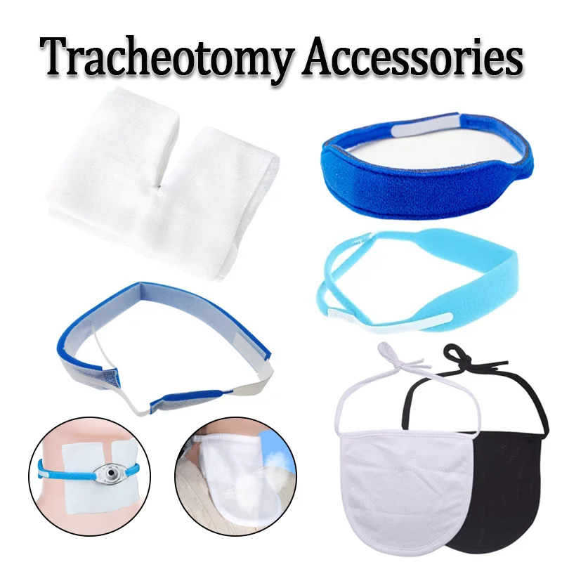 Adjustable Tracheostomy Neck Fix Strap V Shaped Gauze Stoma Dust Cover Tracheostomy Care Supplies