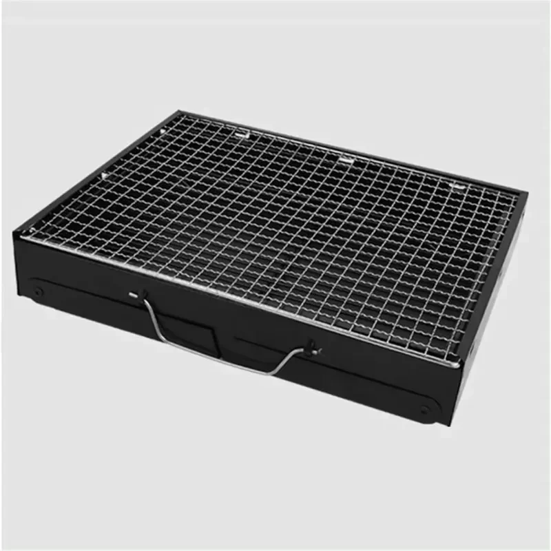

--Barbecue Portable Charcoal BBQ Grill Folding Kabob Stove Camping Outdoor