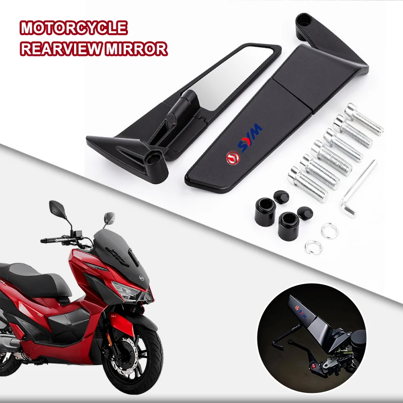 CNC Motorcycle Mirror Wind Wing side Rearview Reversing mirror For SYM DRG BT 125 150 MMBCU 150/158 MMBCU MAXSYM EVO JOYMAX