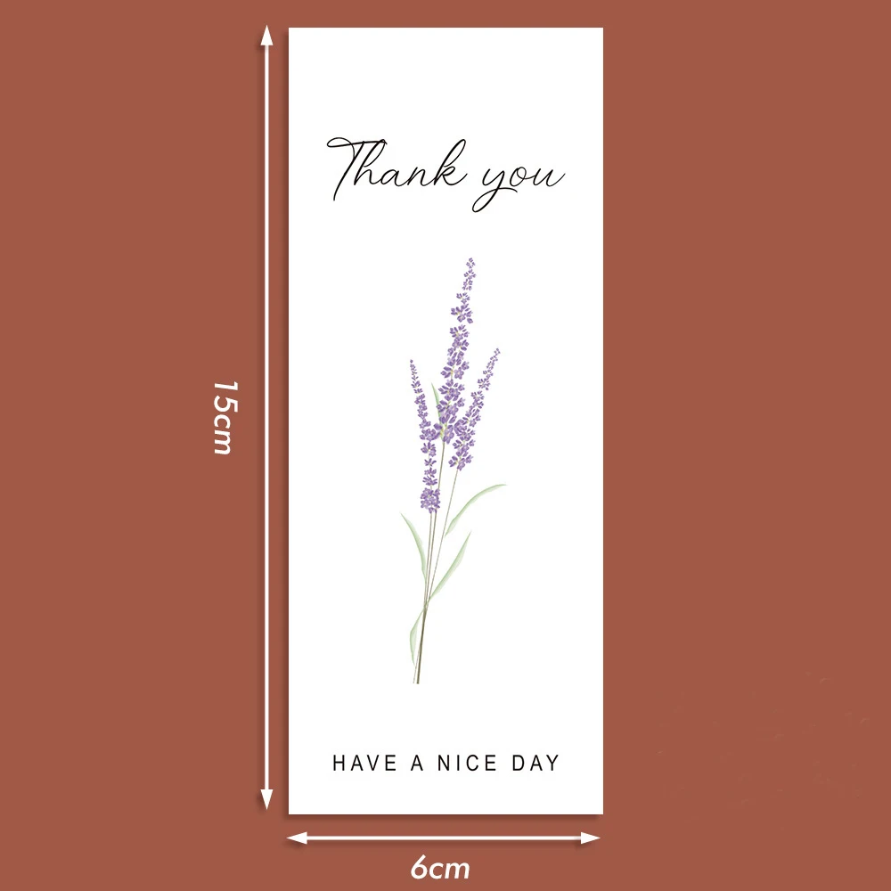 50pcs/roll Thank You Stickers For Envelope Sealing Labels Stationery Supplies Handmade Wedding Gift Decoration Sticker 6x15cm image 5
