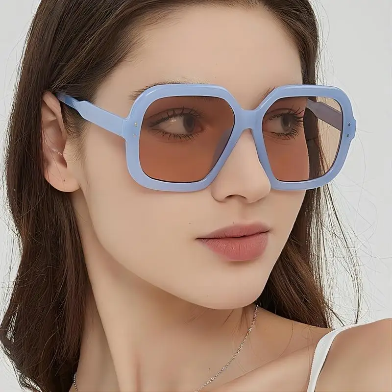 Large Frame Ocean Candy Colour Ladies Sunglasses Spice Girls Street Fashion Casual Wear Men's UV Protection Driving Sunglasses