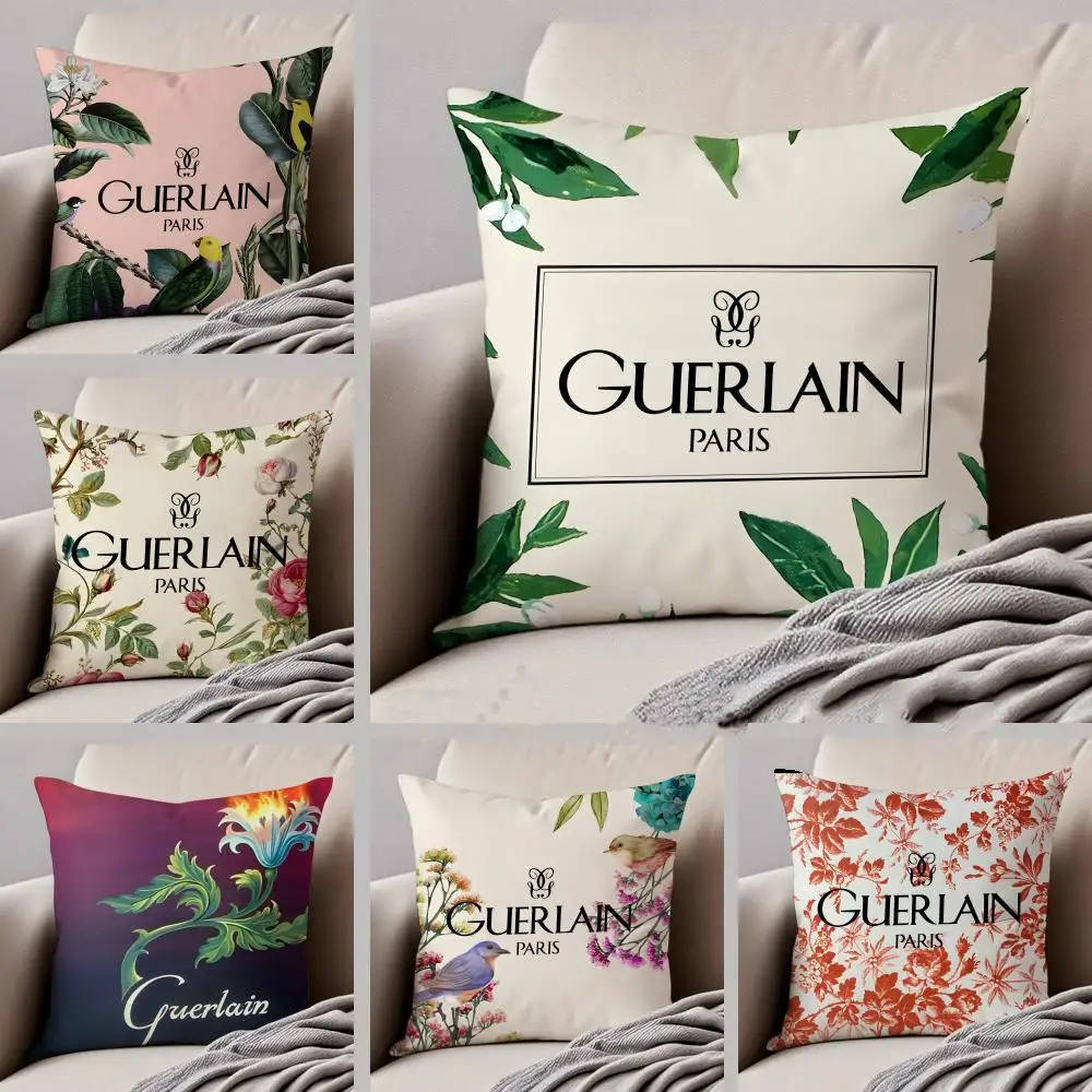 Funda de Cojín Guerlain, Funda de Almohada Decorativa con Botón Oculto, Cojín de Silla de Poliéster Duradero