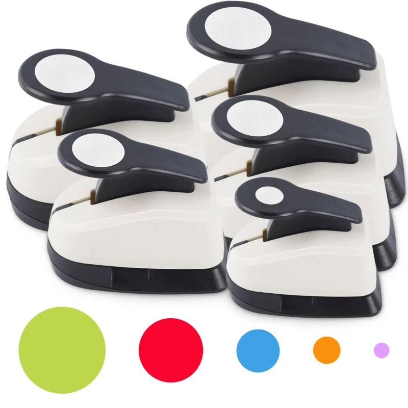 Multiple Sizes Hole Puncher Circular Hole Shape Labor-saving Design Circular Embosser ABS+alloy Punch DIY Paper Cutter New