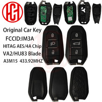 Original Smart Car Key A3M15 IM3A HITAG AES NCF29A1 4A Chip 434MHz For Citroen Peugeot For DS Opel Jeep Fiat OEM Key Keyless Go