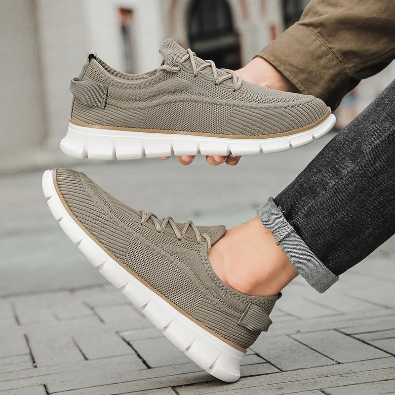 أحذية رجالية أحذية تنس كاجوال للرجال أحذية رياضية شبكية قابلة للتنفس خفيفة الوزن وغير قابلة للانزلاق أحذية بدون كعب مريحة أحذية قماشية للرجال #4