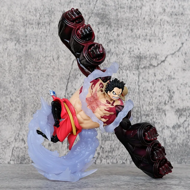 20.5Cm Een Stuk Anime Figuur Luffy Standbeeld Pvc Gk Beeld Beeldje Model Pop Ornament Collectie Kamer Decora Bureau Speelgoed Cadeau