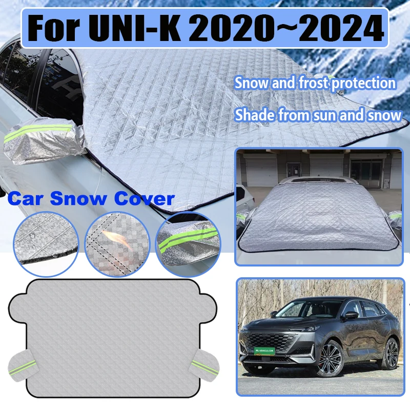 For Changan UNI-K 2020~2024 UNIK Car Windshield Snow Shield Winter Covers Front Window Anti Frost Outdoor Protection Accessories