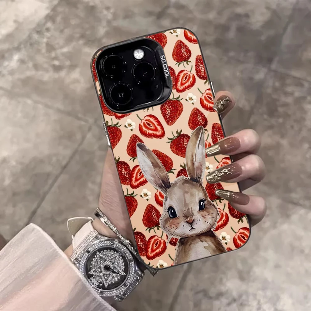 Niedliche Erdbeer-Häschen-Handyhülle für Xiaomi Redmi Note 17 Pro Max Hüllen Redmi Mi 11 Lite 5G 14 15 14T 15T 13T Pro Drop Fundas – Detail 11