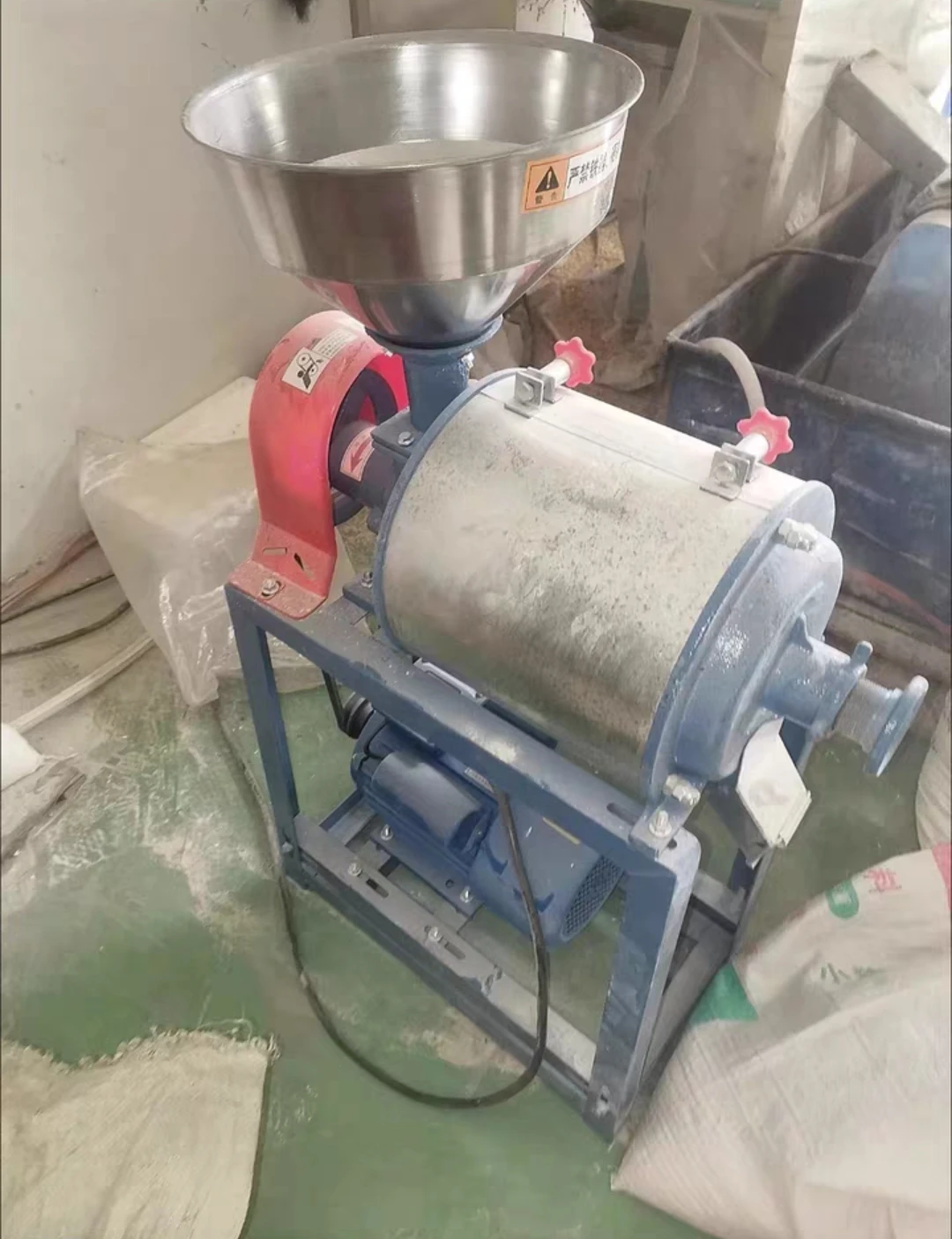 Mesin Penggiling Tepung & Jagung Otomatis 220V untuk Penggunaan Rumah Tangga, Peralatan Pengolah Biji-bijian, Penggiling Tepung Kering dan Basah