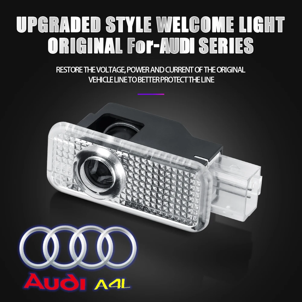 Für Audi A3 8V 8P A5 A6L A7 Q3 Q5 Q7 A4 B5 B6 B7 B8 A1 RS TT S3 S6 Sline Quattro Auto-Tür HD Willkommens-Licht Laser-Projektor-Lampe – Detail 28