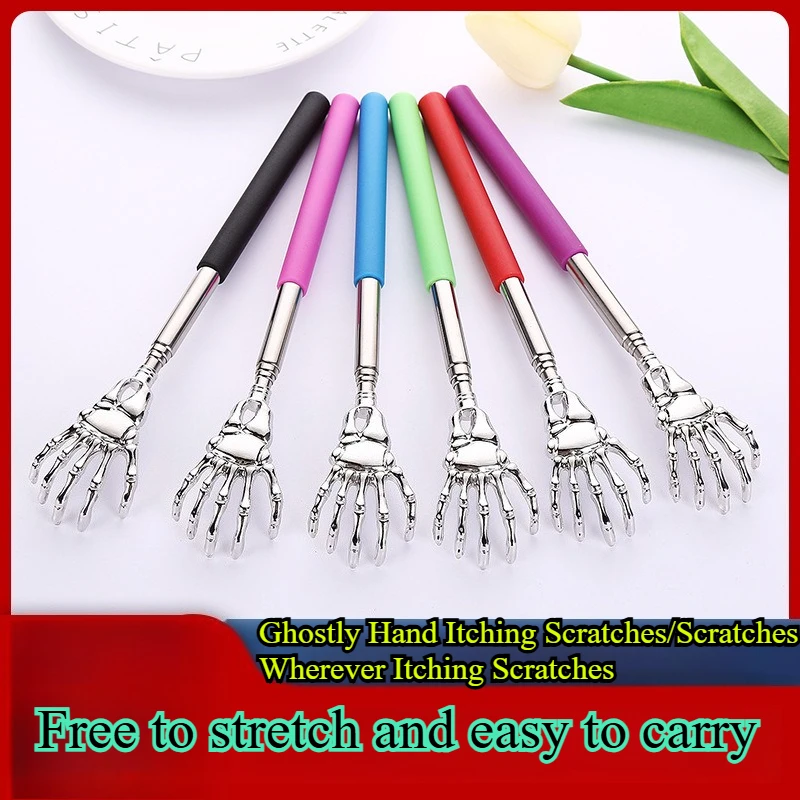 O dispositivo de arranhões feliz telescópico de aço inoxidável do velho não requerem a ninguém para raspar as costas, encurtamento e arranhões