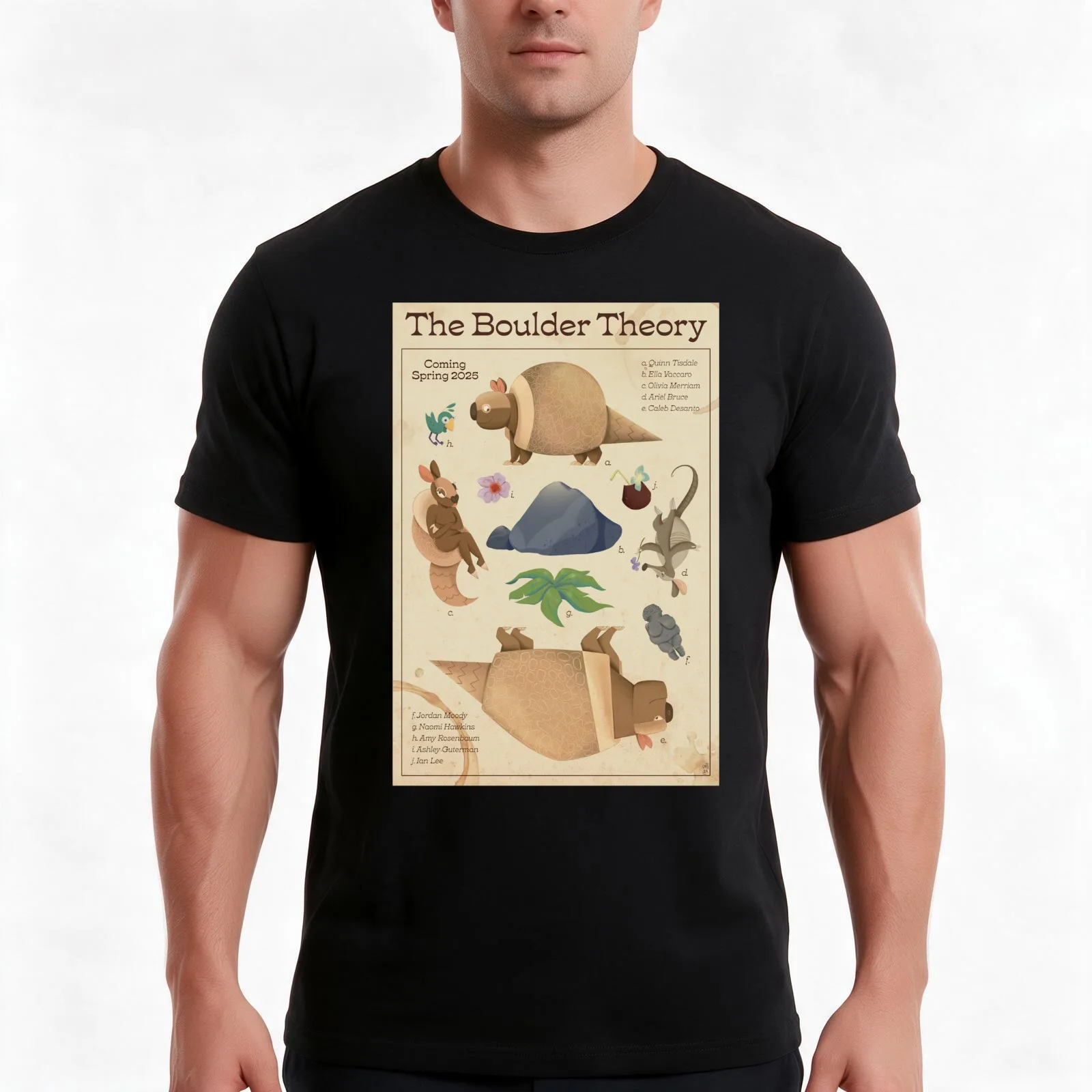 The Boulder Theory - Fall Poster T-Shirt, Summer Casual Cotton Tee, Oversized Streetwear Tops, Vintage Graphic Print