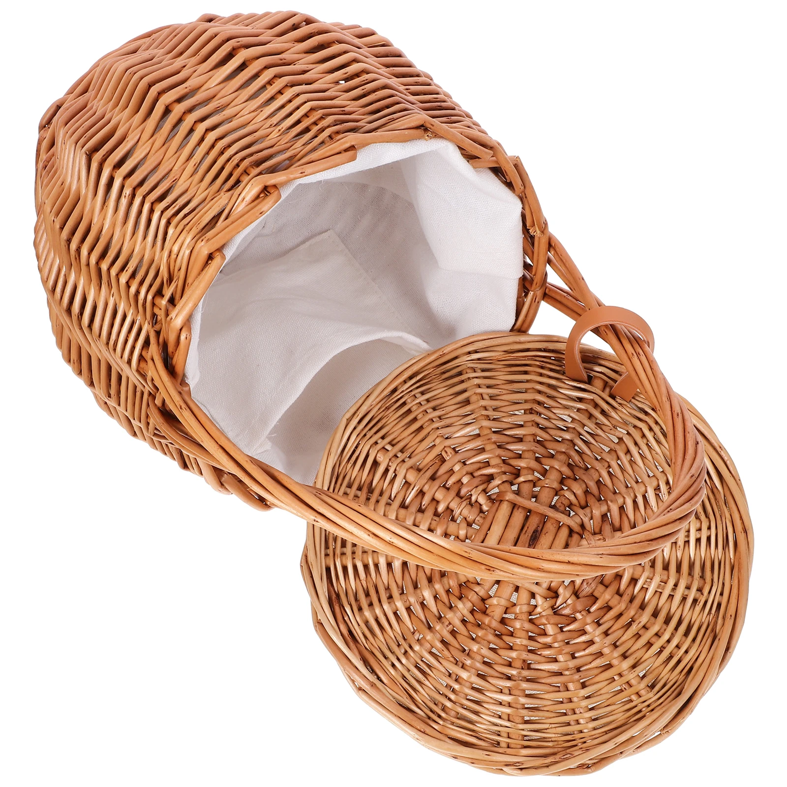 

Wicker Flower Handwoven Picnic Color Rattan Woven Baskets Portable Fruit Household Storage Basket Decorative Basket