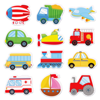 12/24/36pcs Transport Vehicle Car Shaped Sticky Notes Set,Self-Stick Note Pads,Refrigerator Memo Pads for Kids Gifts Supplies