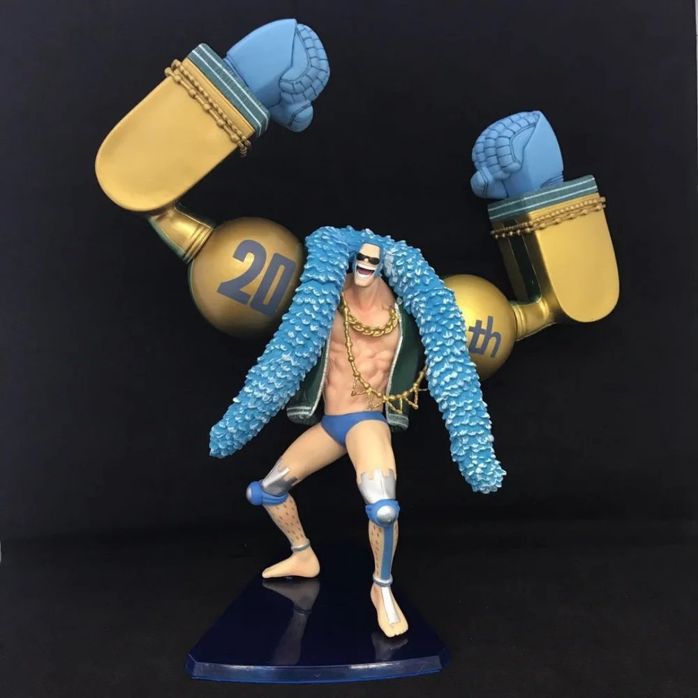 

Аниме-фигурка One Piece Фрэнки 20th в синей одежде, коллекционная модель, игрушка, 26 см