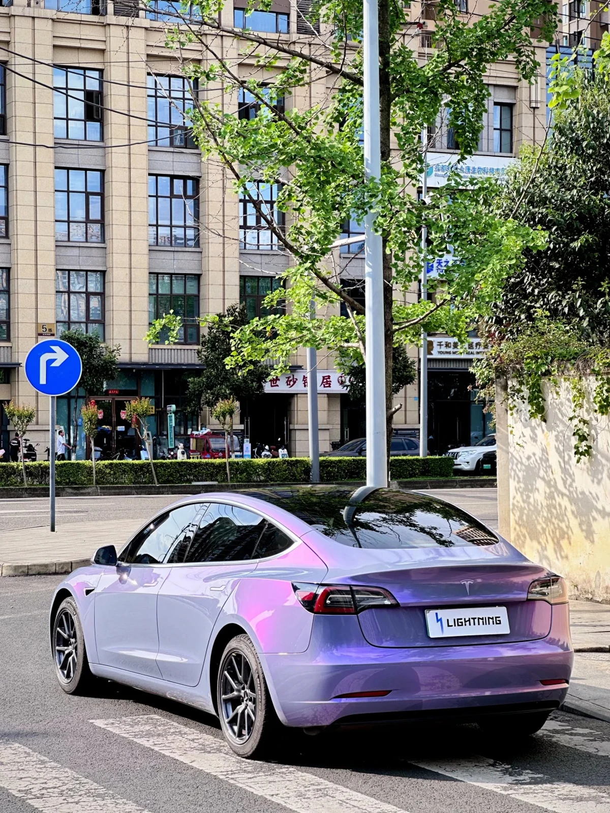 Premium Candy Gloss Chameleon Vinyl Wrap Film Rol Kleurveranderend Grijs naar Paars Zelfklevende Decal Auto Wrapping Folie - afbeelding 2