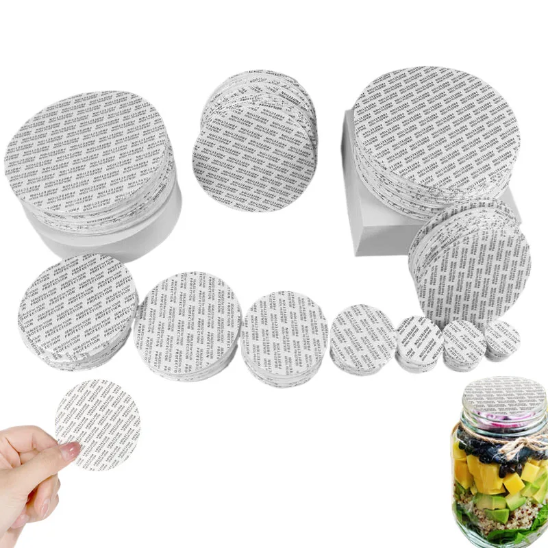 

300Pcs Black Pressure Sensitive Seals Liners Foam Caps Safety Tamper Resistant Seals For Canning Jars Cosmetic Bottle Containers