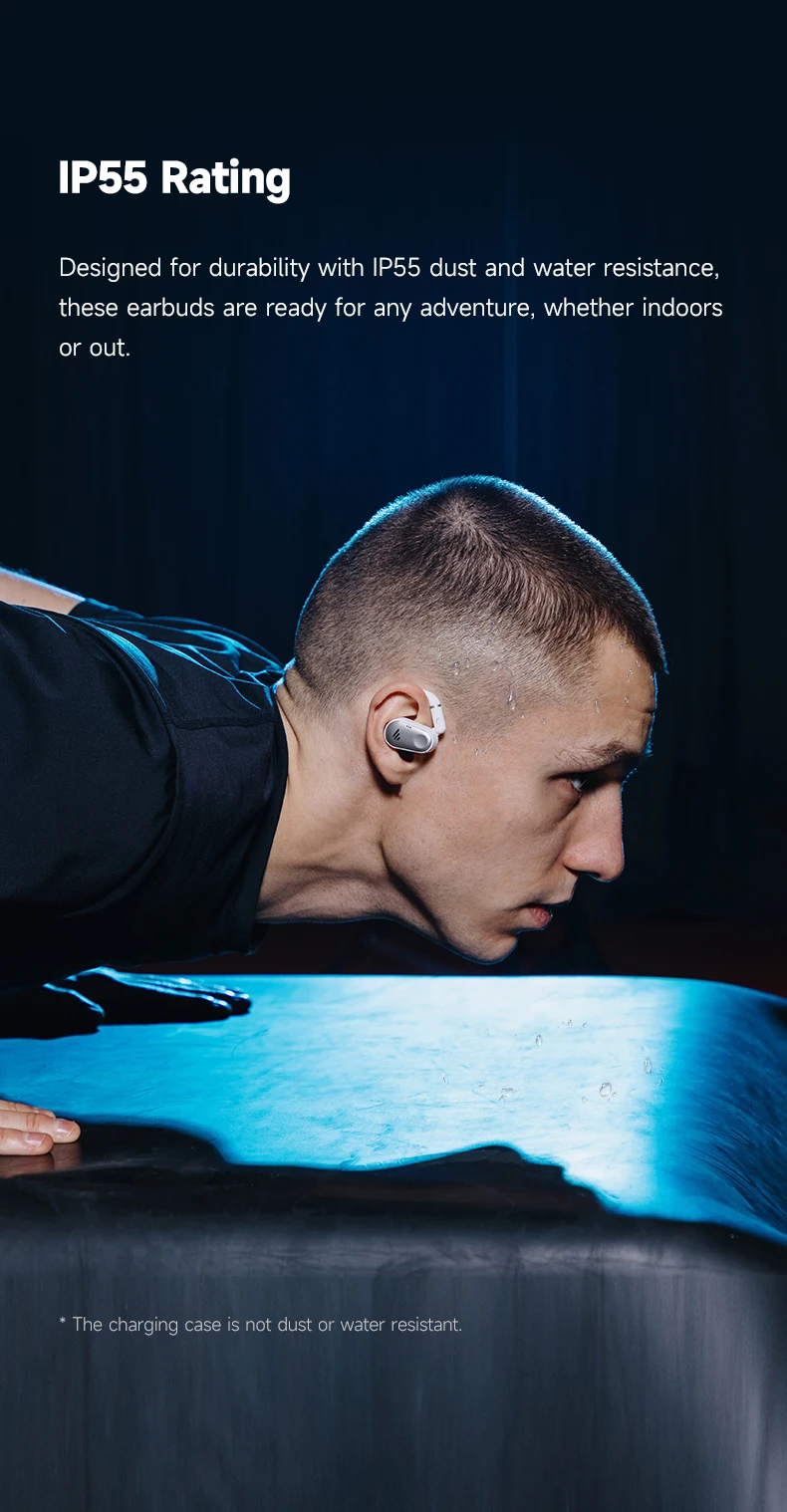 Edifier Comfo Flex Open-Ear True Wireless Ohrhörer Hi-Res Audio 40 Std. Spielzeit KI-Anruf-Geräuschunterdrückung Bluetooth 5.4 Kopfhörer – Detail 9