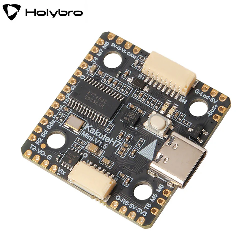 Holybro Kakute H7 Mini contrôleur de vol ICM42688P avec baromètre, OSD, 128 Mbits, 6x UART, 9x PWM, 2-6S BEC 5V 2A pour Drone RC FPV