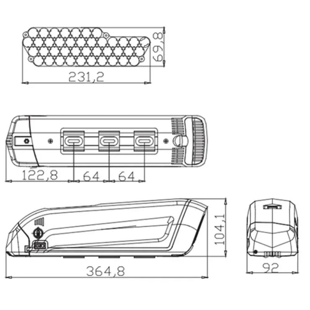 Imagem -02 - Bateria do Lítio-íon para Hailong Ebike Bateria de Usb Xt60 40a Bms 750w 1000w 1500w 72v 20ah 30ah 40ah 18650