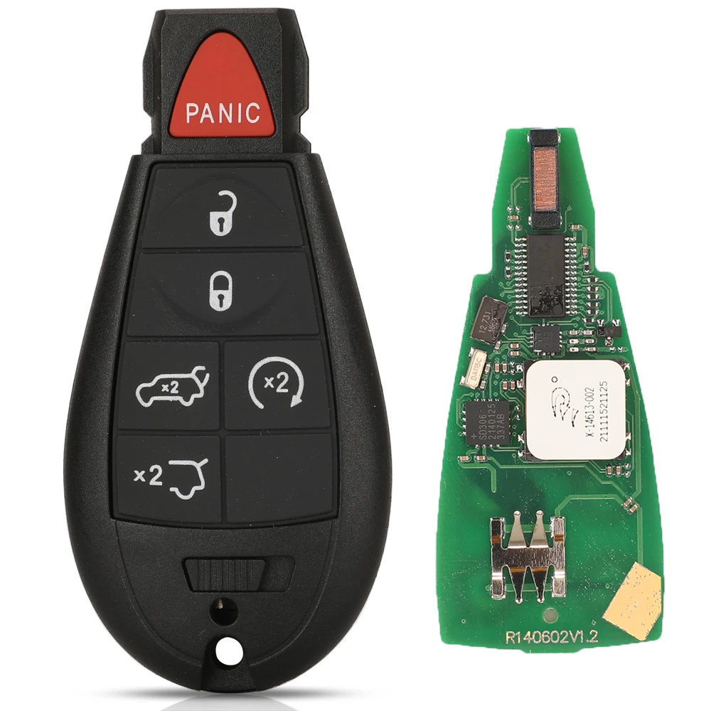 Jingyuqin 433 Mhz ID46 Fernbedienung Auto keyless Go Für Jeep Grand Cherokee Chrysler Town & Country 300 Dodge Caravan 1YZ-C01C Smart schlüssel