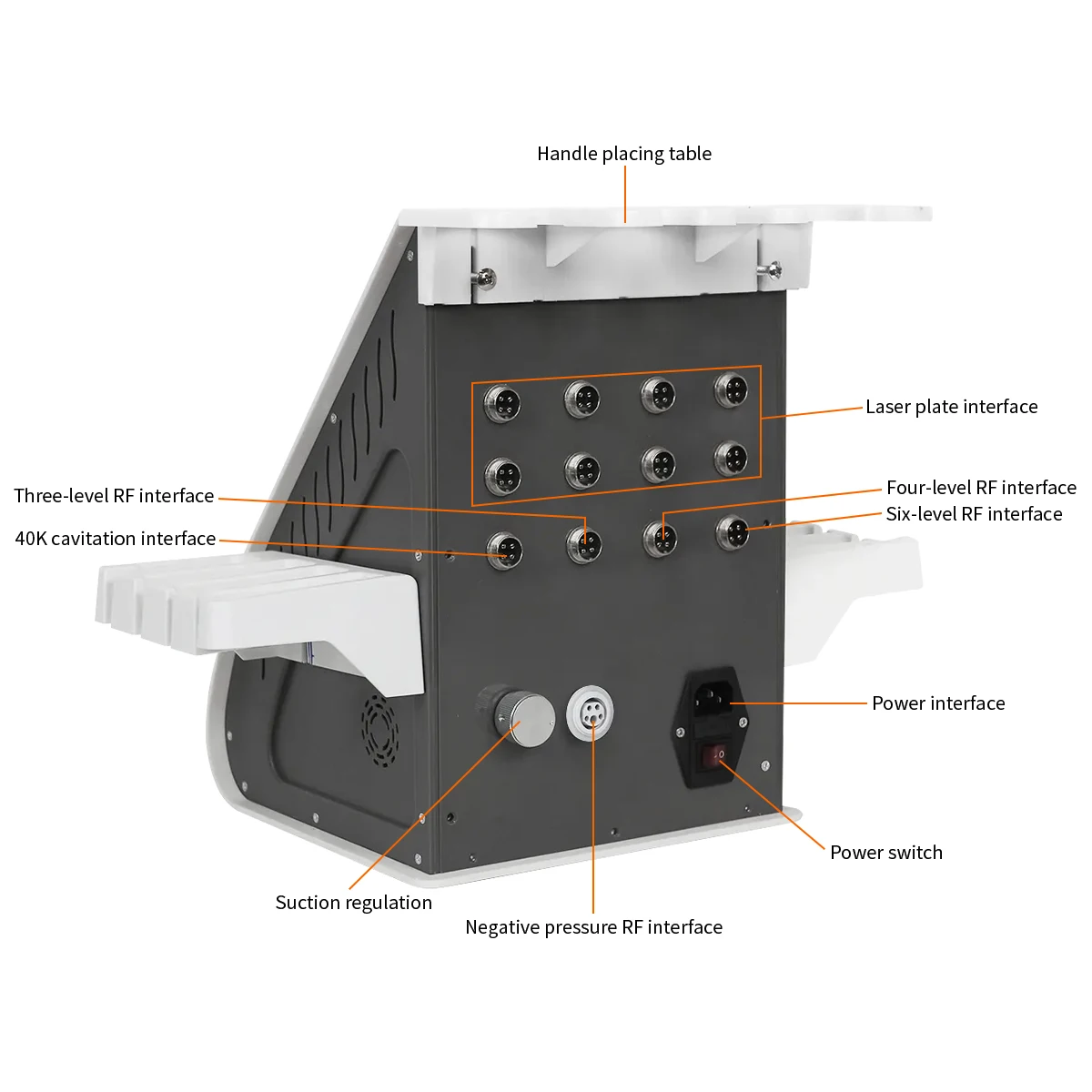 6 In 1 Lichaam Afslankende Cavitatie Schoonheid Lichaam Beeldhouwen Slanke Machine Uk Plug