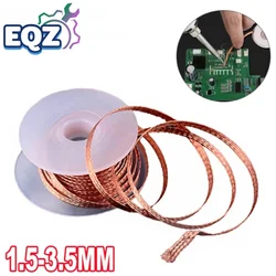 1.5-3.5mm Desoldering Mesh Braid Tape Copper Welding Point Solder Remover Wire Soldering Wick Tin Lead Cord Flux for Soldering