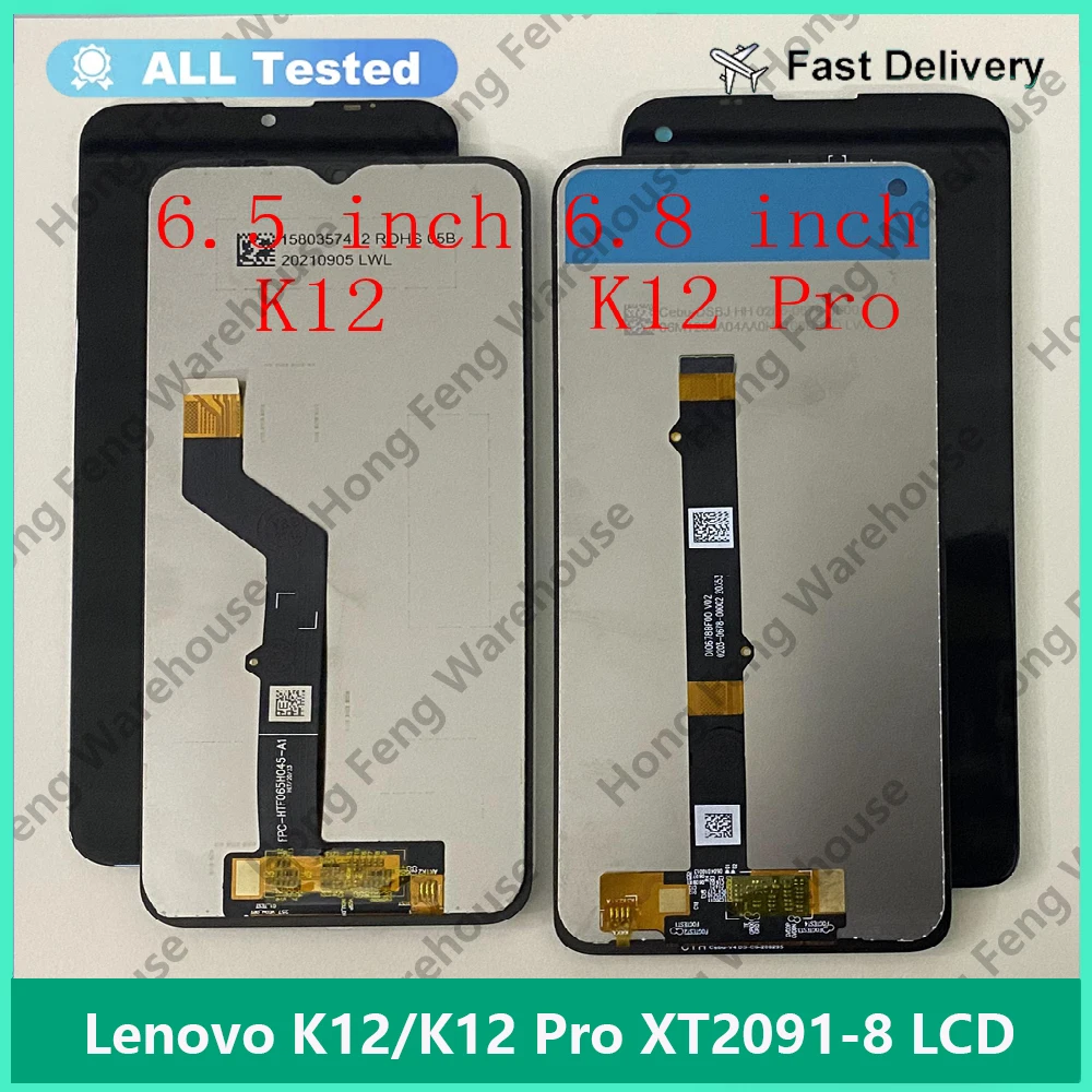 Tested For Lenovo K12 lcd XT2095-4 K12 Note LCD Display Touch Screen Digitizer Assembly For Lenovo Lemon K12 Pro XT2091-8 LCD