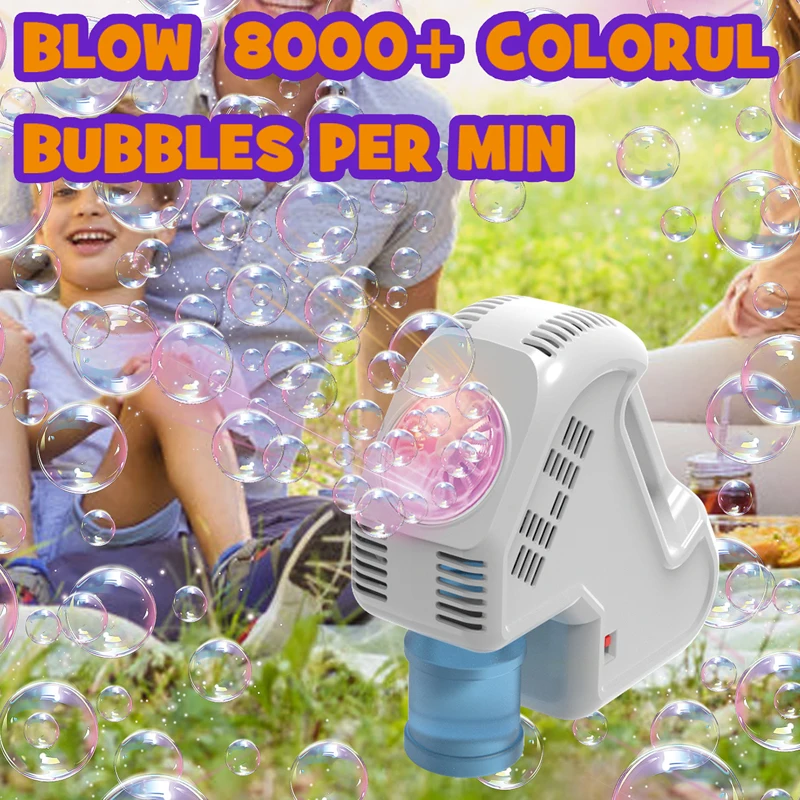 Fully automatic handheld/floor standing children's bubble toy light bubble machine outdoor activity without battery bubble water