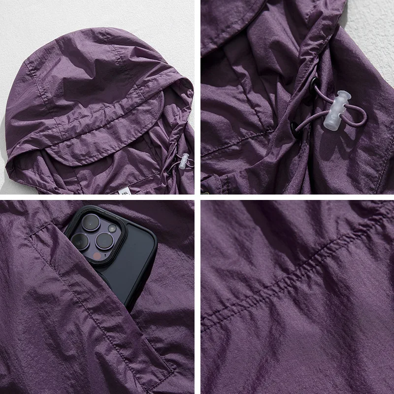 Outdoor Lightweight Breathable UPF50+Half Zip Sun Protection Clothing Men/Women Summer New UV Protection Sun Protection Clothing