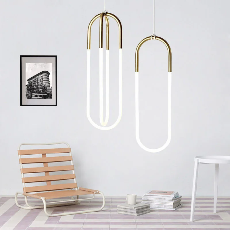 

Nordic Pendant Light U-shaped Hanging Lamp for Dining Room Bedroom Bedside Lamps Art Home Decor Bar Restaurant Light Fixtures