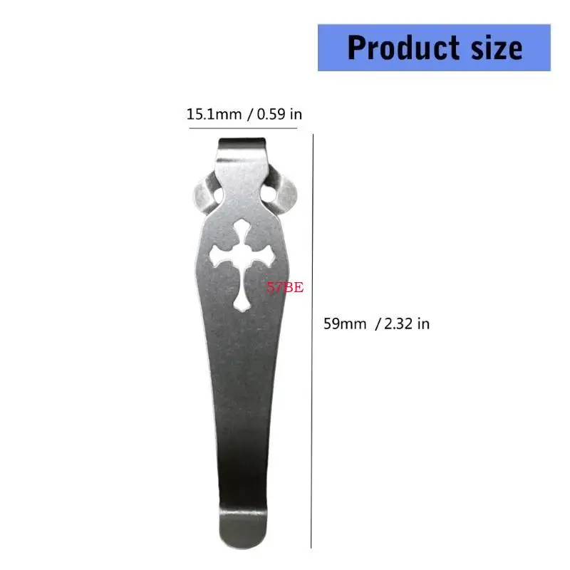 

57BE Knifee Tool DIY Accessories Folding Knifee Holder Titaniums Alloy Pocket Back Clip
